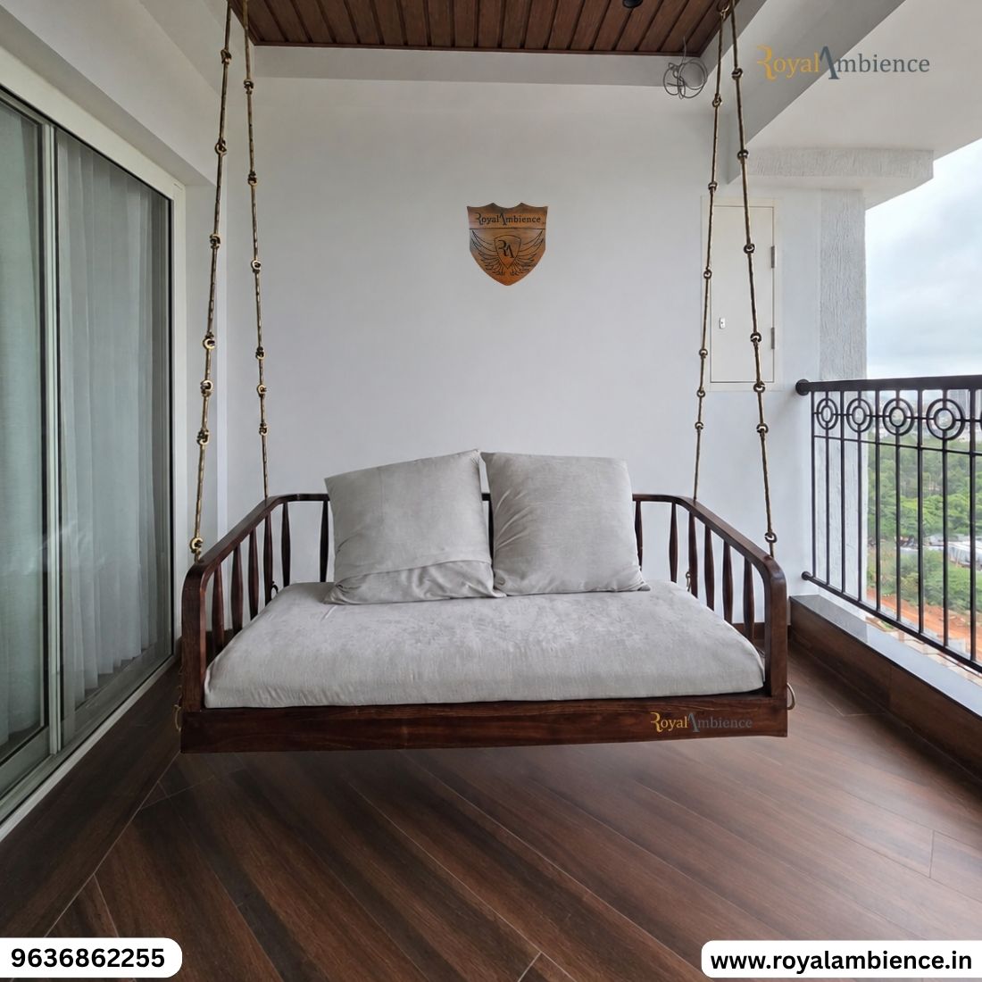 Wooden Swing Jhula with Chain set (Sofa swing) - Prem