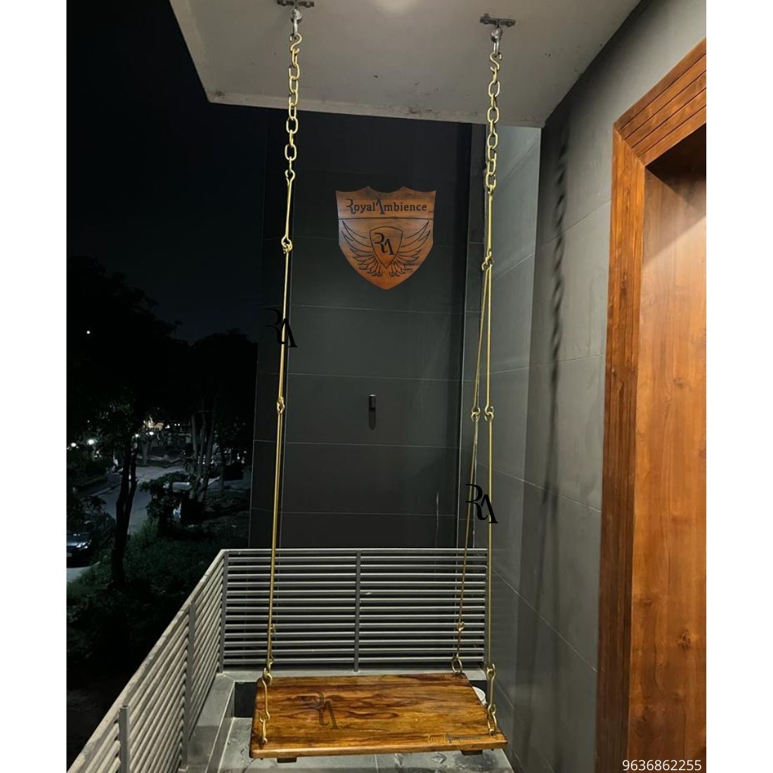 Wooden Swing Jhula for Balcony - Plank