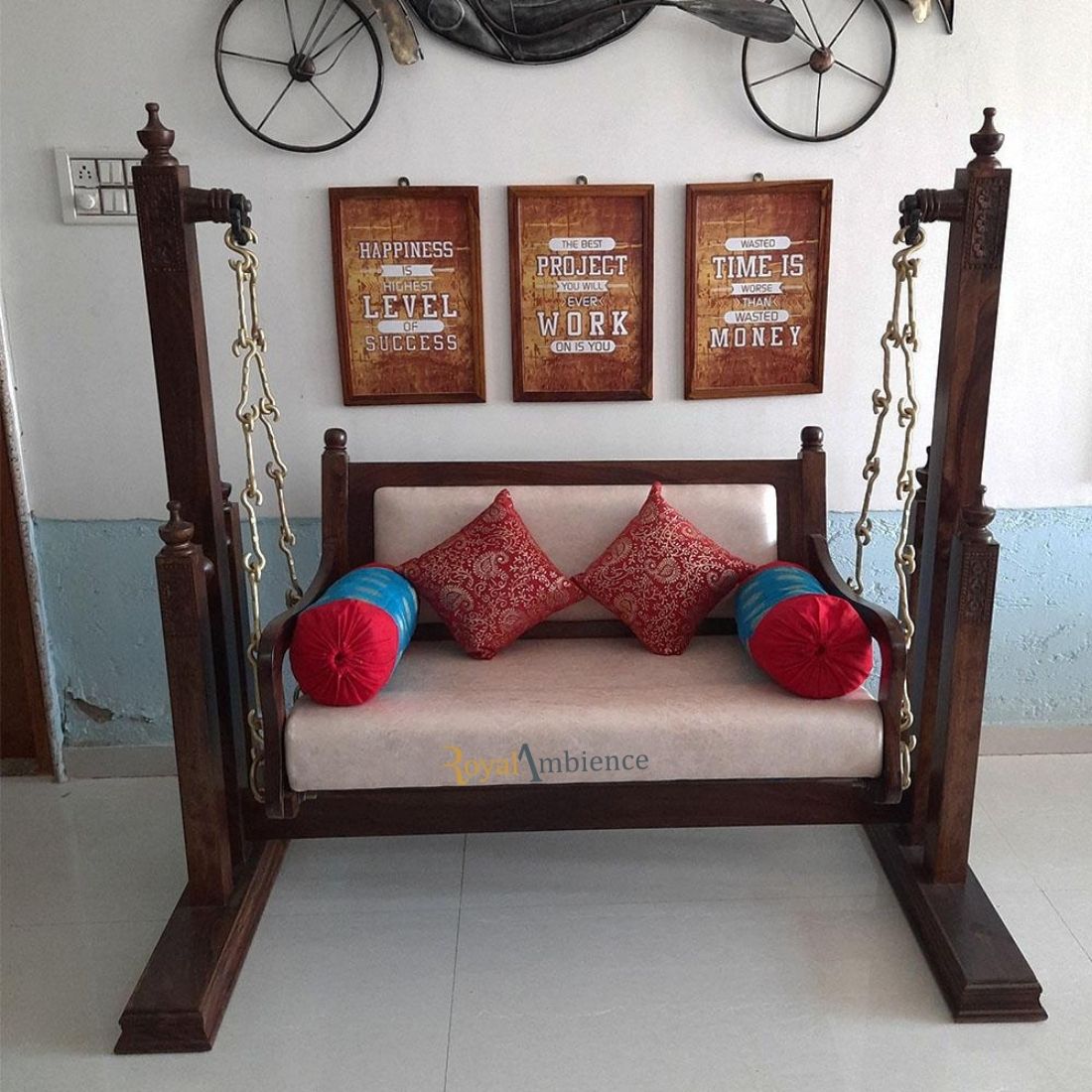 Swing with Stand (Wooden Jhula) for Living Room - BUJI