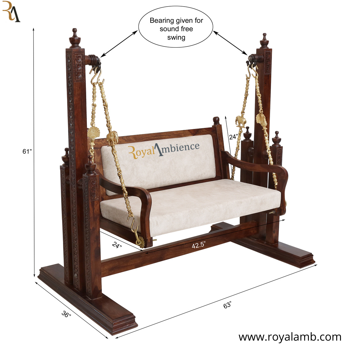 Swing with Stand (Wooden Jhula) for Living Room - BUJI