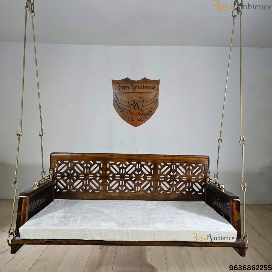 Wooden Reversible Swing Jhula for Living Room AVI Royal Ambience