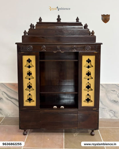 Solid Sheesham Wood Temple for Home - Aum