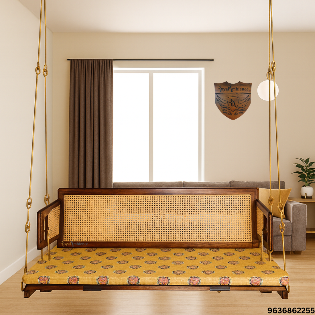 Reversible Wooden Swing ( Jhula CANE ) Onjle - OVI