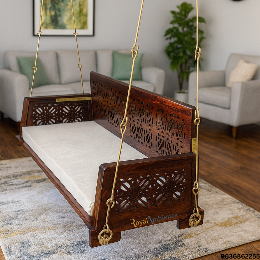 Wooden Reversible Swing/ Jhula for Living Room - AVI – Royal Ambience™