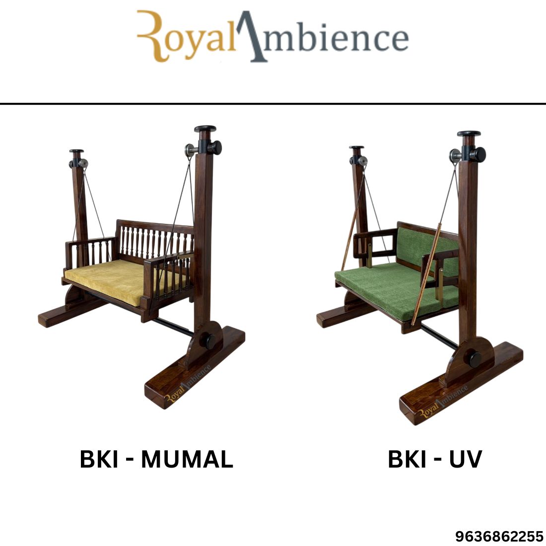 Wooden Stand Swing with Rope Wire - BKI