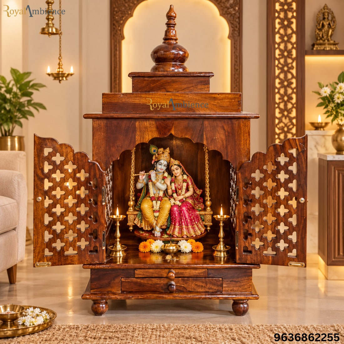Wooden Temple for Home / Pooja Room