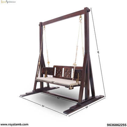 Wooden Reversible Swing With Stand for Living room