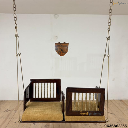 Wooden Swing Reversible Jhula with Cushion - Aakash