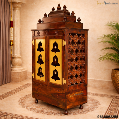 Wooden Handcrafted Pooja Mandir / Temple for Home - Prem