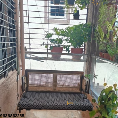 Reversible Wooden Swing ( Jhula CANE ) Onjle - OVI