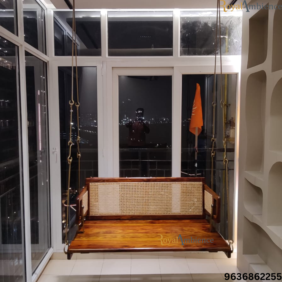 Reversible Wooden Swing ( Jhula CANE ) Onjle - OVI