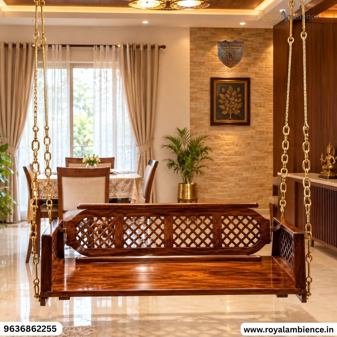 Radhe - Wooden Swing / Jhula for Home