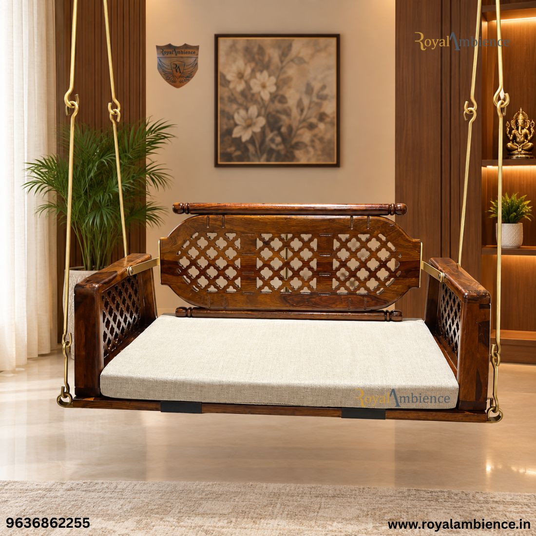 Radhe - Wooden Swing / Jhula for Home