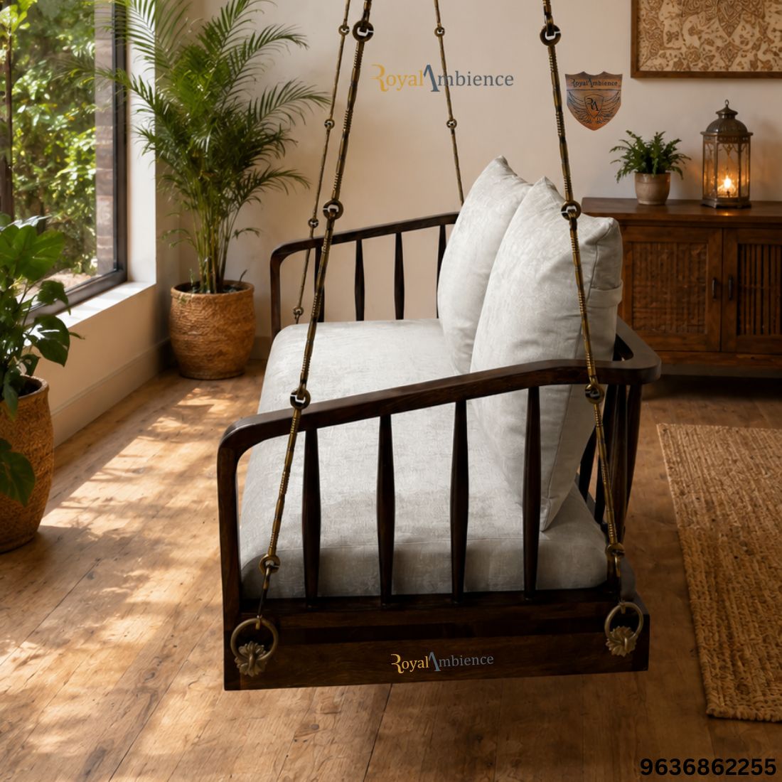 Wooden Swing Jhula with Chain set (Sofa swing) - Prem