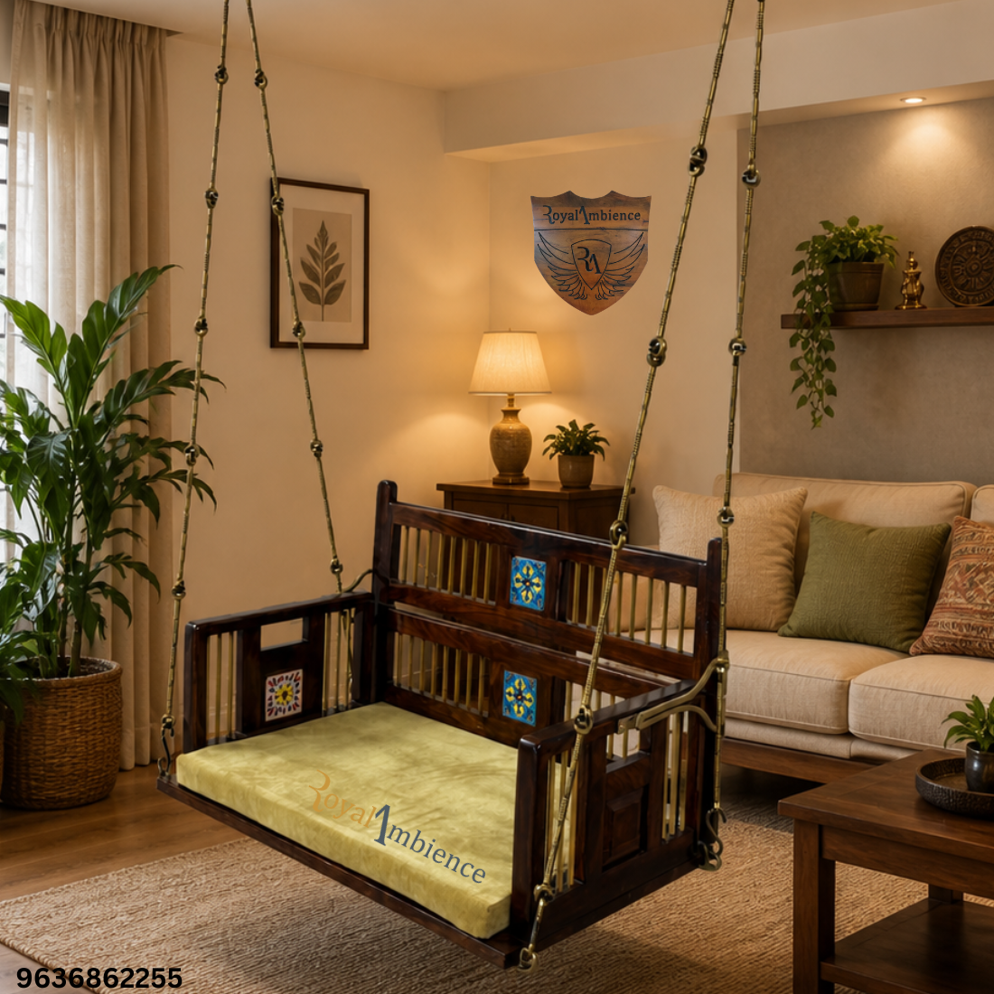 Wooden Reversible Swing / Cradle (Palna) Hanging Jhula for Home - Cradle Palna