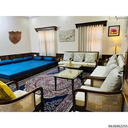 Stylish and Comfortable Wooden Sofa Set for Living Room -