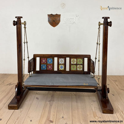 Wooden Swing / Jhula with Stand - Mannu Buji