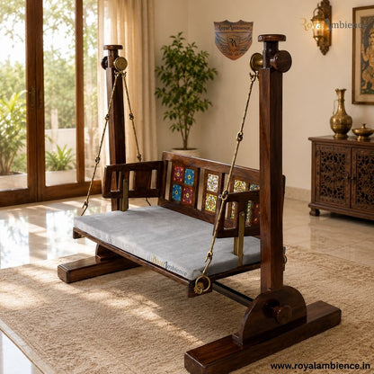 Wooden Swing / Jhula with Stand - Mannu Buji