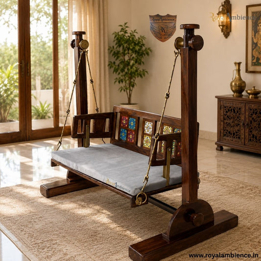 Wooden Swing / Jhula with Stand - Mannu Buji