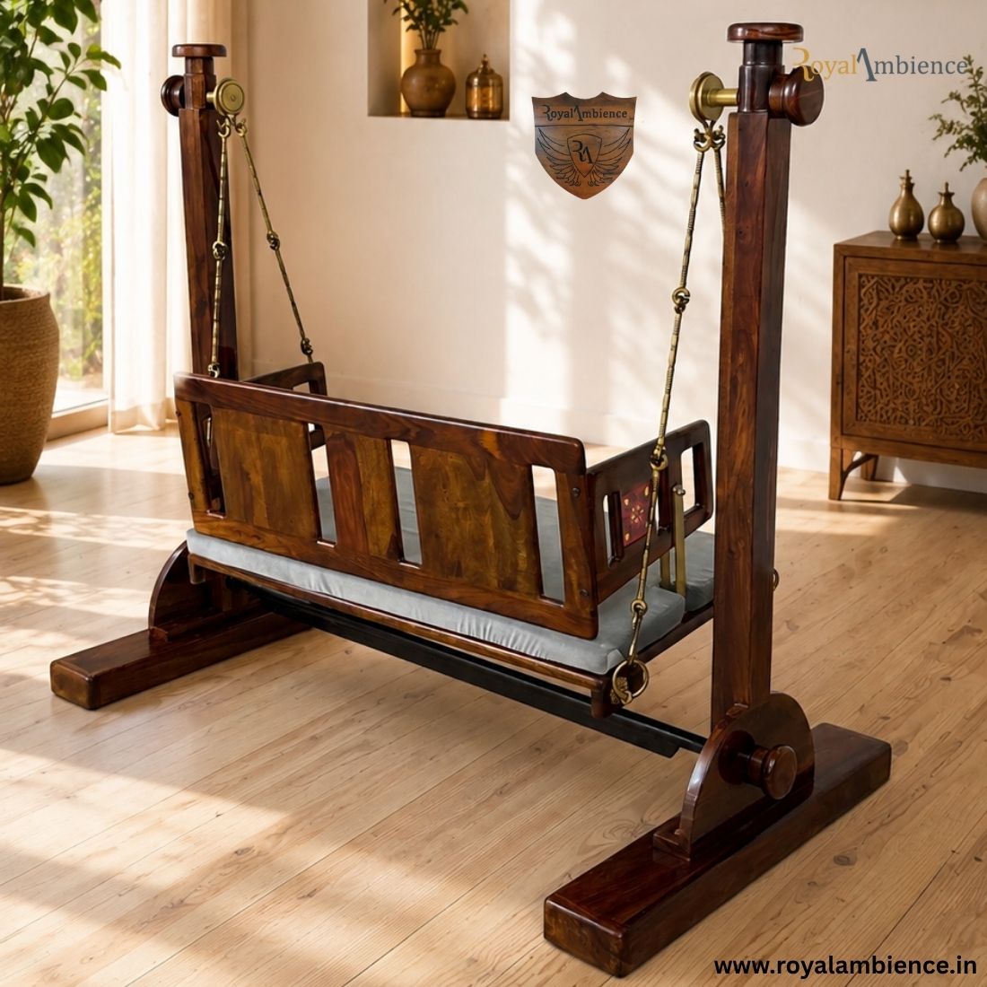 Wooden Swing / Jhula with Stand - Mannu Buji