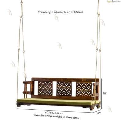 Reversible Wooden Swing ( Jhula ) Onjle - EVA