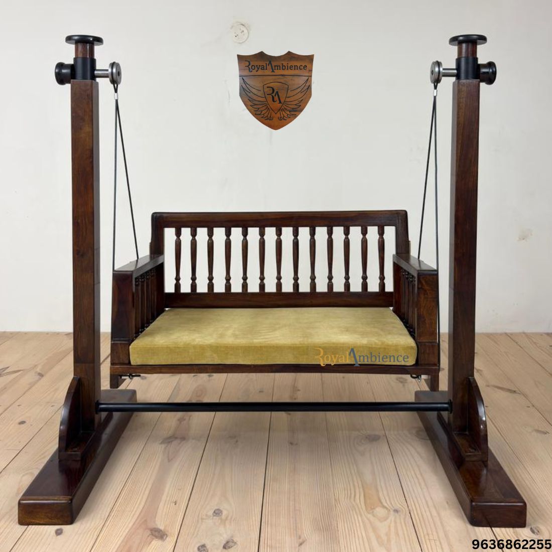 Wooden Stand Swing with Rope Wire - BKI