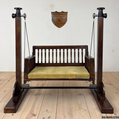 Wooden Stand Swing with Rope Wire - BKI