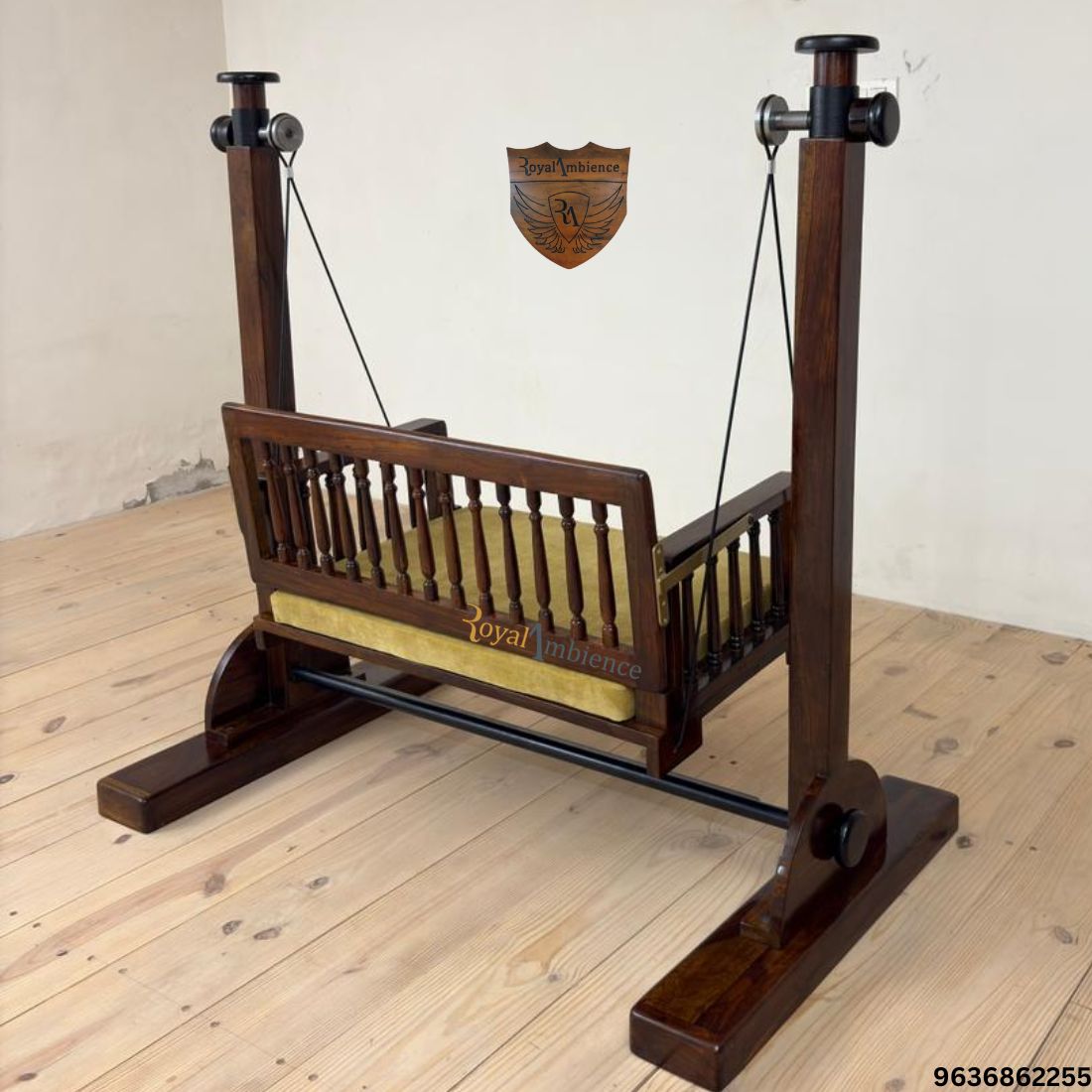 Wooden Stand Swing with Rope Wire - BKI