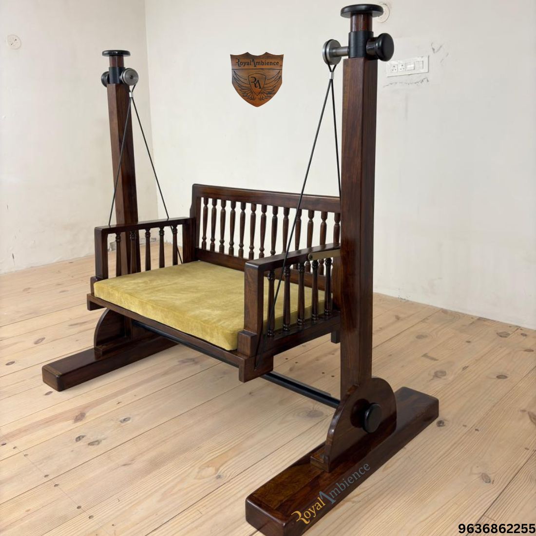 Wooden Stand Swing with Rope Wire - BKI