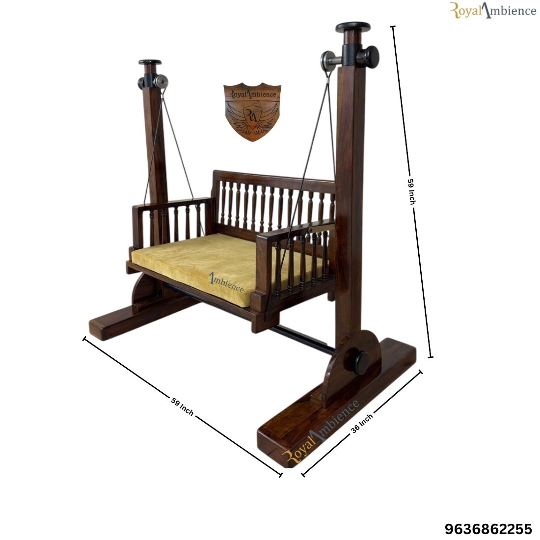 Wooden Stand Swing with Rope Wire - BKI