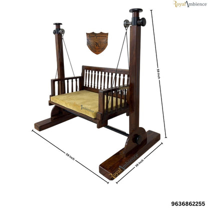 Wooden Stand Swing with Rope Wire - BKI