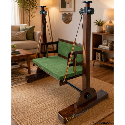 Wooden Stand Swing with Rope Wire - BKI
