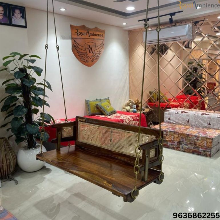 Reversible Wooden Swing ( Jhula CANE ) Onjle - OVI