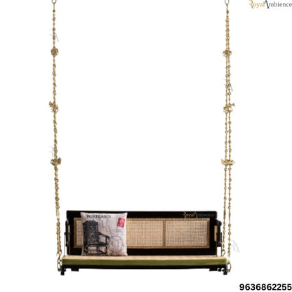 Reversible Wooden Swing ( Jhula CANE ) Onjle with Brass chain - OVI