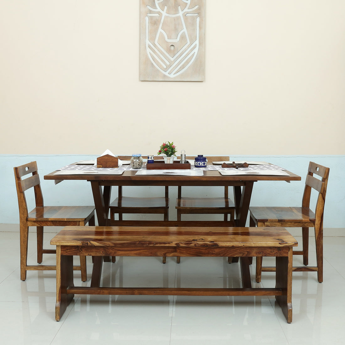 Dining Table Set Wooden - FLORA