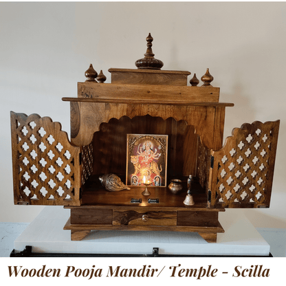 Wooden Pooja Mandir/ Temple - Scilla Big