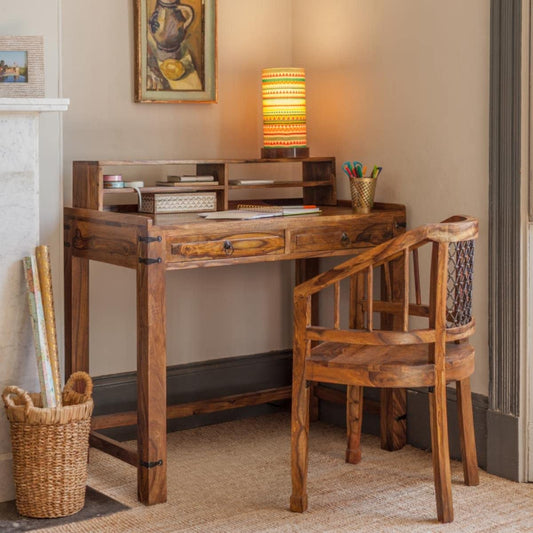 Wooden Study Table + Chair + Bookshelf — Marigold Collection