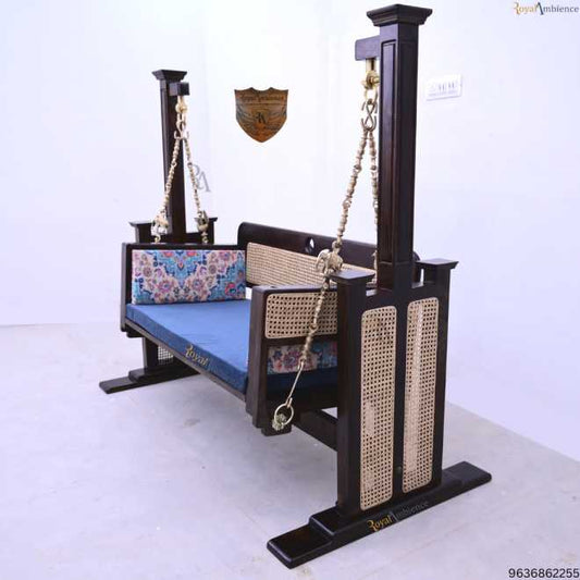 Wooden Swing with stand (cane) Indoor jhula - Kush Hamir