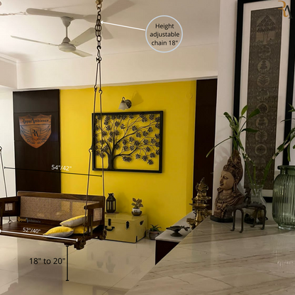 Reversible Wooden Swing ( Jhula CANE ) Onjle - OVI