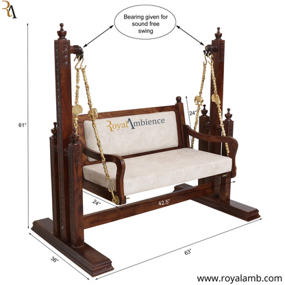Swing with Stand (Wooden Jhula) for Living Room - BUJI