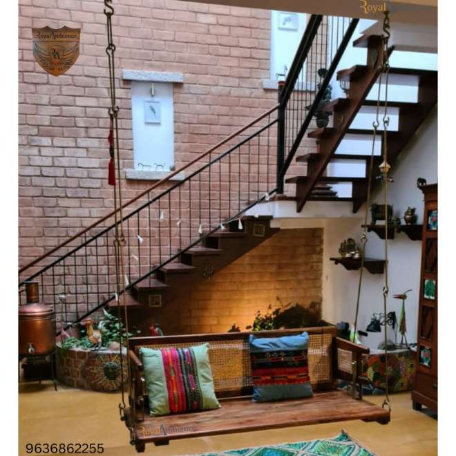 Reversible Wooden Swing ( Jhula CANE ) Onjle - OVI