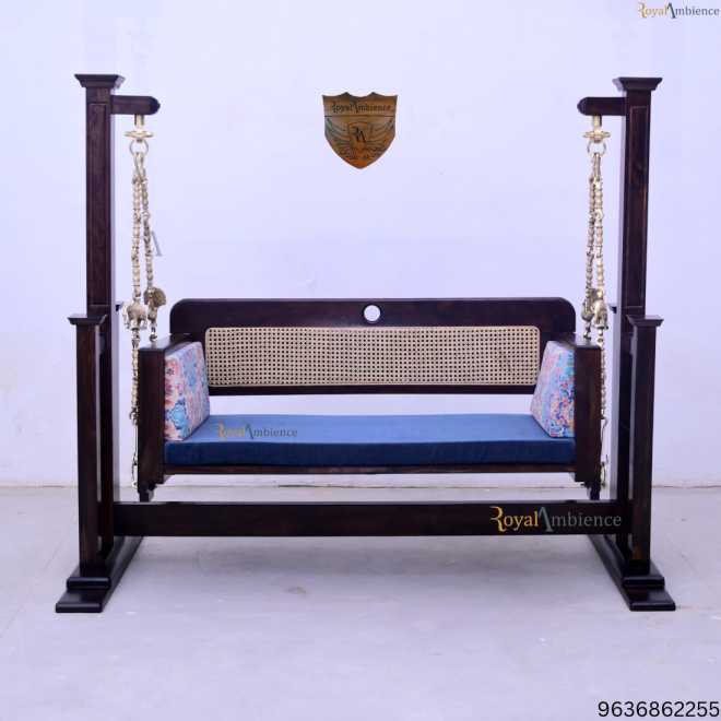 Wooden Swing with stand (cane) Indoor jhula - Kush Hamir