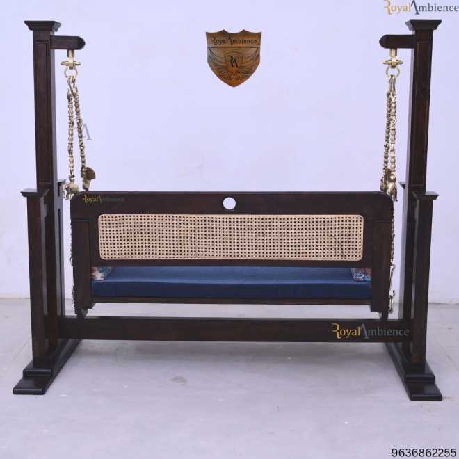 Wooden Swing with stand (cane) Indoor jhula - Kush Hamir