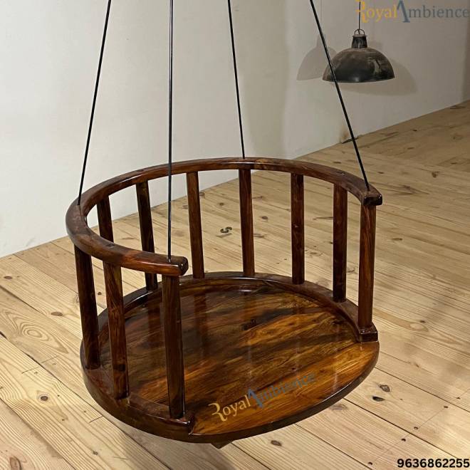 Wooden Jhula / Swing with Lift Wire - Aavya