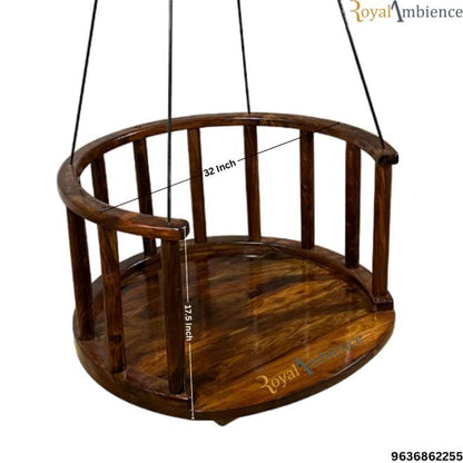 Wooden Jhula / Swing with Lift Wire - Aavya